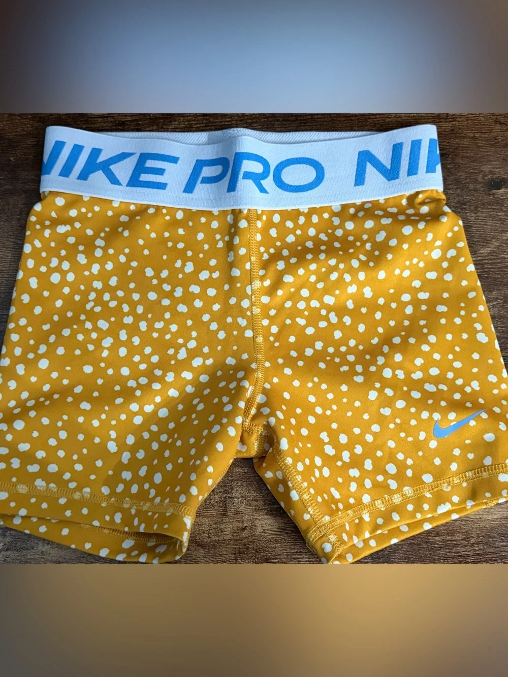 Nike Kids' Yellow White Spot Performance Leggings
